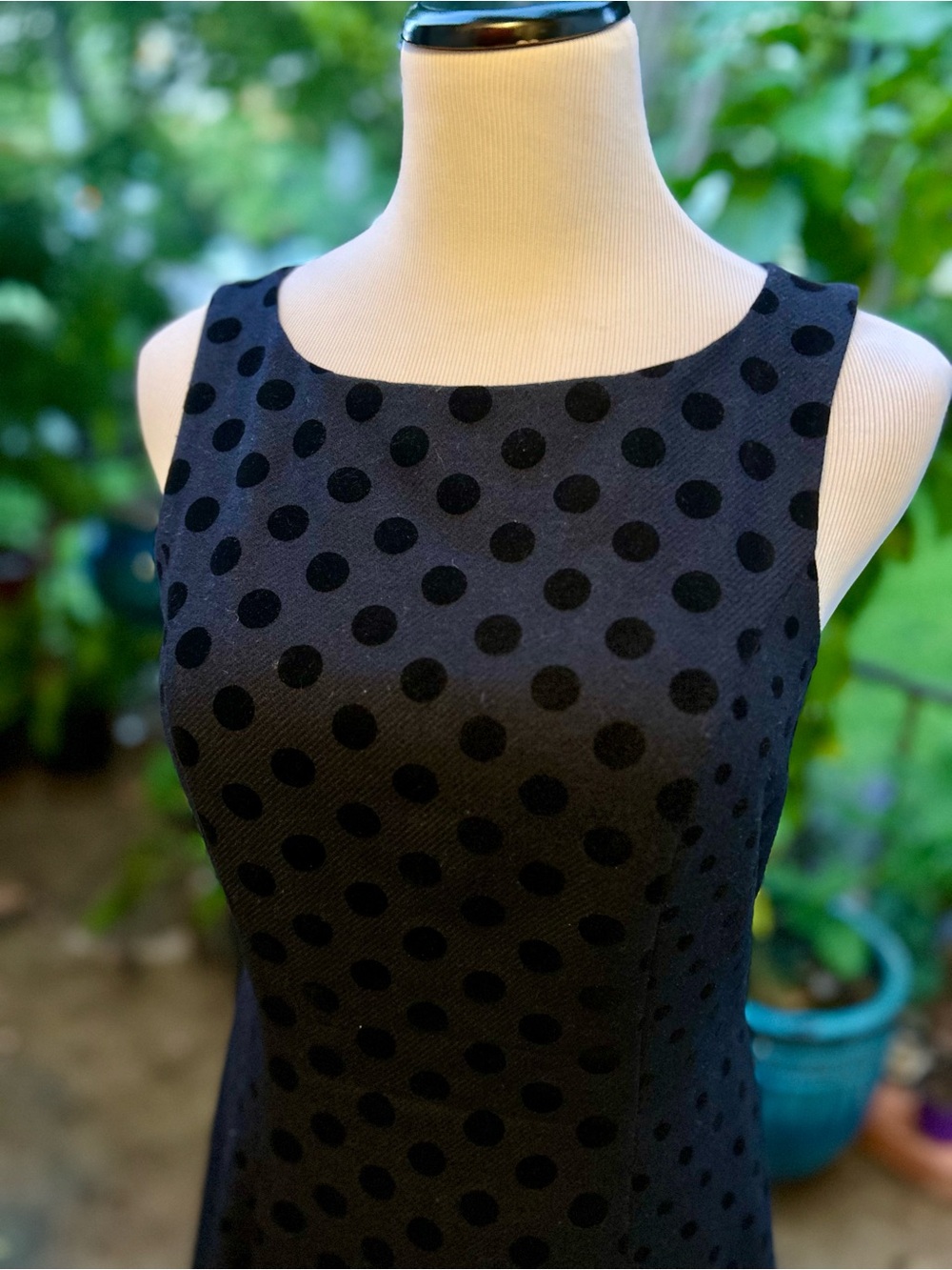 Boden Black Polka Dot Sleeveless Midi Dress